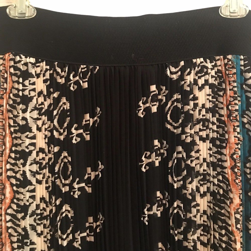 NWT Magic Women's Boho Multicolored Pleated Skirt With Elastic Waistband Size 2X - Picture 3 of 8